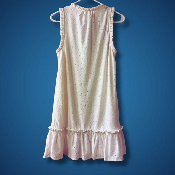Michael Kors White Eyelet Ruffle Dress - Picture 3 of 4
